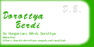 dorottya berdi business card