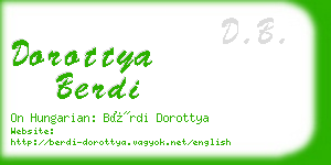 dorottya berdi business card